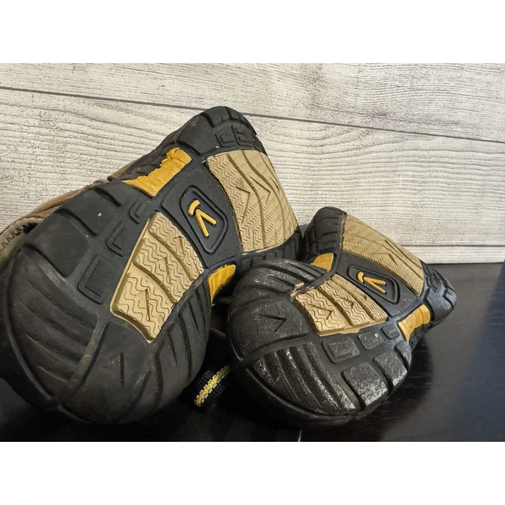 KEEN Men Waterproof Hiking Sandals Closed Toe Brown Outdoor Shoes Size 10